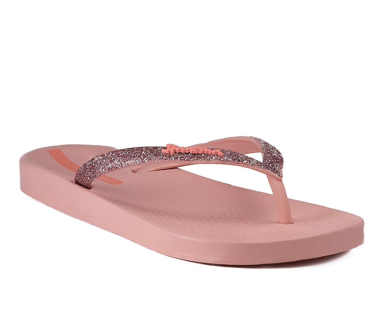 Pink glitter 2025 flip flops